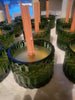 Dark green vintage inspired vessel
